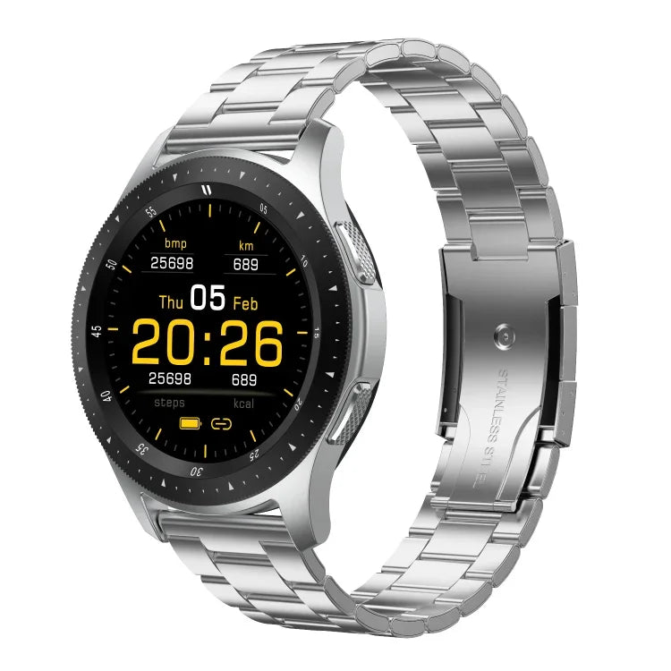 Vòng đeo tay thông minh W68 màn hình cảm ứng 1.54 inch chống nước IP67, Hỗ trợ theo dõi oxy trong máu / Gọi Bluetooth / Theo dõi nhịp tim, Kiểu dáng: Dây thép