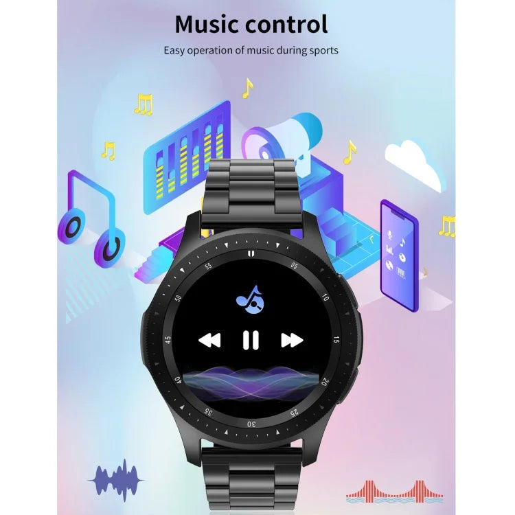 Vòng đeo tay thông minh W68 màn hình cảm ứng 1.54 inch chống nước IP67, Hỗ trợ theo dõi oxy trong máu / Gọi Bluetooth / Theo dõi nhịp tim, Kiểu dáng: Dây thép