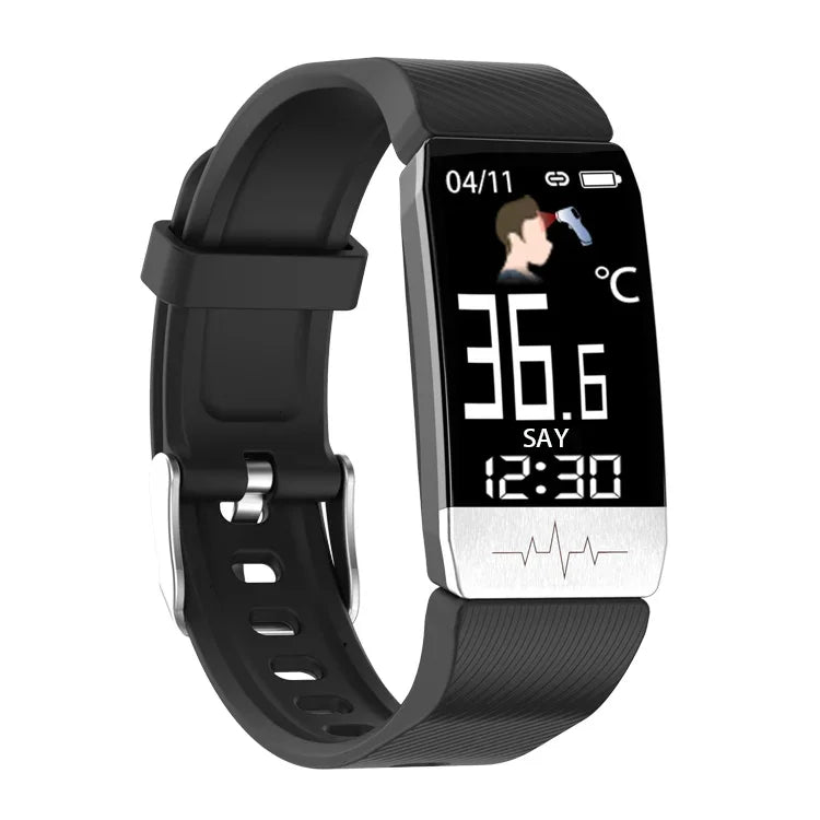 Vòng đeo tay thông minh T1S màn hình 1.14 inch chống nước IP67, Hỗ trợ theo dõi oxy trong máu / Theo dõi nhiệt độ cơ thể / Theo dõi nhịp tim