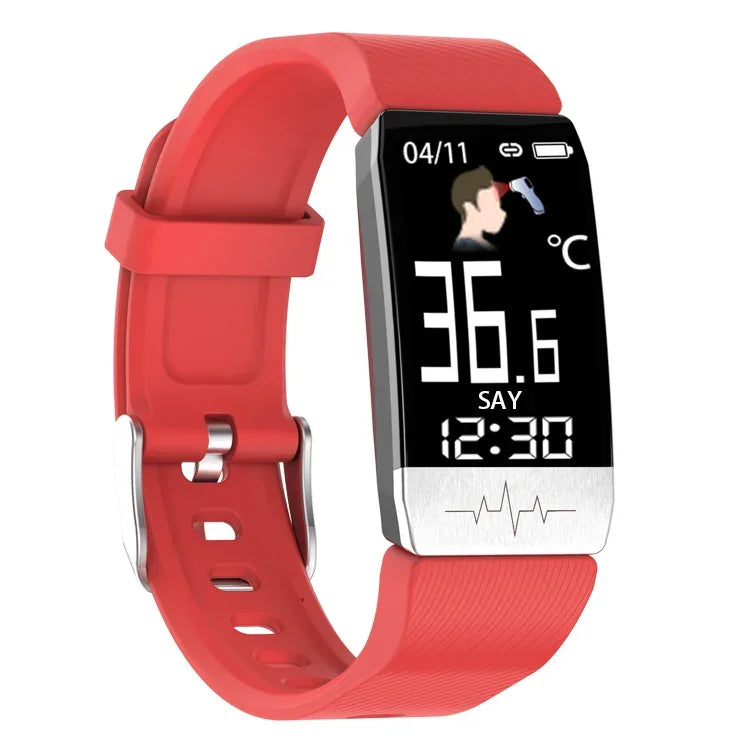 Vòng đeo tay thông minh T1S màn hình 1.14 inch chống nước IP67, Hỗ trợ theo dõi oxy trong máu / Theo dõi nhiệt độ cơ thể / Theo dõi nhịp tim