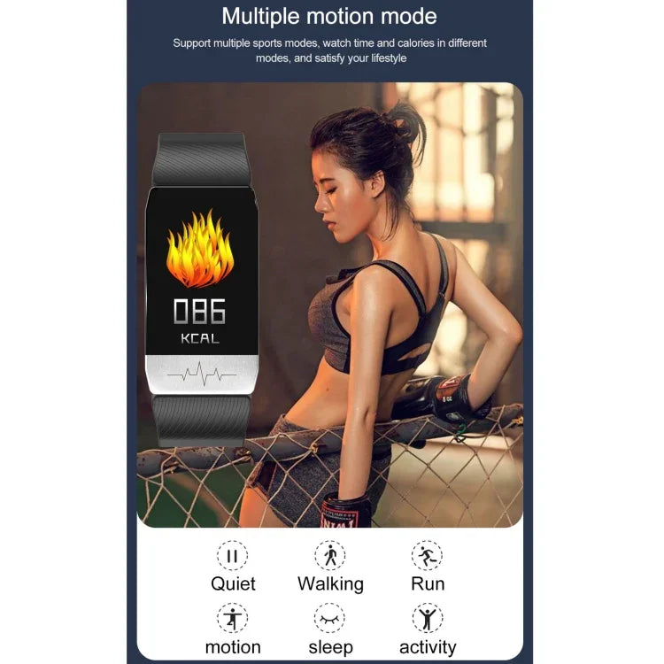 Vòng đeo tay thông minh T1S màn hình 1.14 inch chống nước IP67, Hỗ trợ theo dõi oxy trong máu / Theo dõi nhiệt độ cơ thể / Theo dõi nhịp tim
