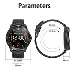 Đồng hồ thông minh MX12 màn hình màu IPS 1.3 inch chống nước IP68, Hỗ trợ gọi Bluetooth / Theo dõi giấc ngủ / Theo dõi nhịp tim, Dây thép