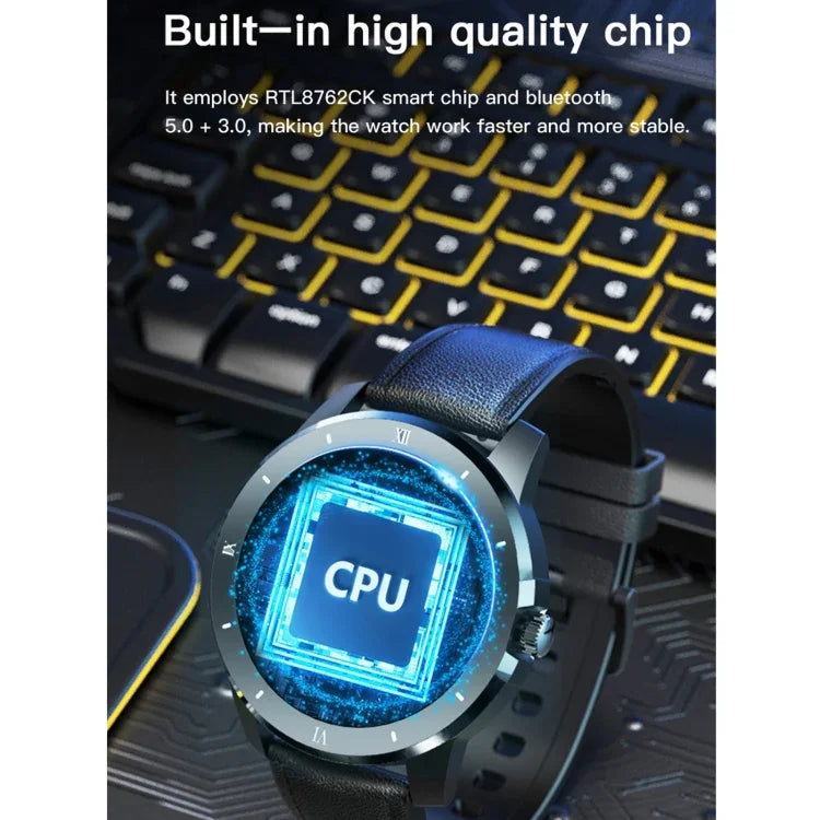 Đồng hồ thông minh MX12 màn hình màu IPS 1.3 inch chống nước IP68, Hỗ trợ gọi Bluetooth / Theo dõi giấc ngủ / Theo dõi nhịp tim, Dây thép