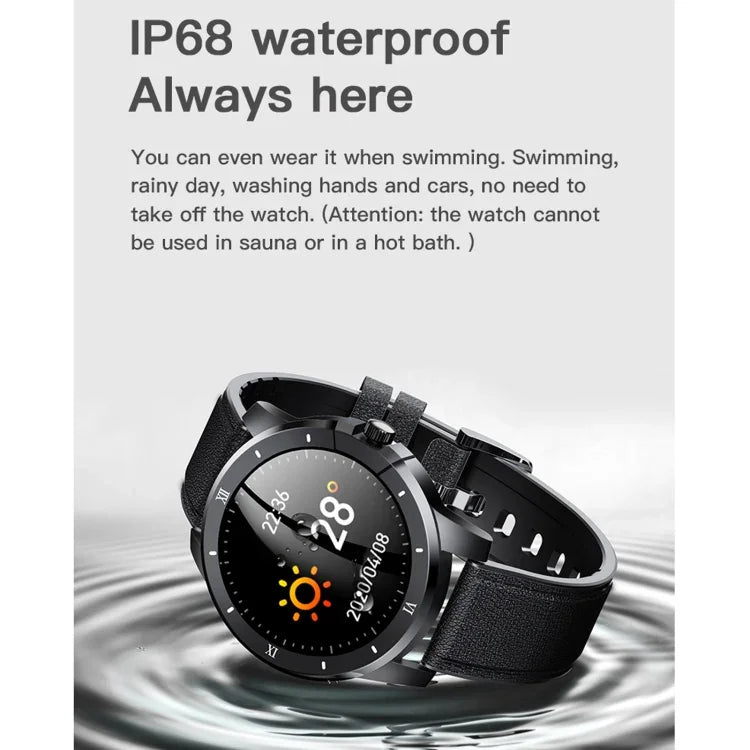Đồng hồ thông minh MX12 màn hình màu IPS 1.3 inch chống nước IP68, Hỗ trợ gọi Bluetooth / Theo dõi giấc ngủ / Theo dõi nhịp tim, Dây thép
