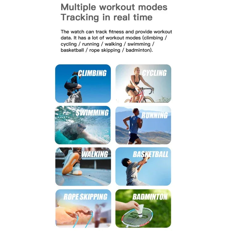 Đồng hồ thông minh MX12 màn hình màu IPS 1.3 inch chống nước IP68, Hỗ trợ gọi Bluetooth / Theo dõi giấc ngủ / Theo dõi nhịp tim, Dây thép