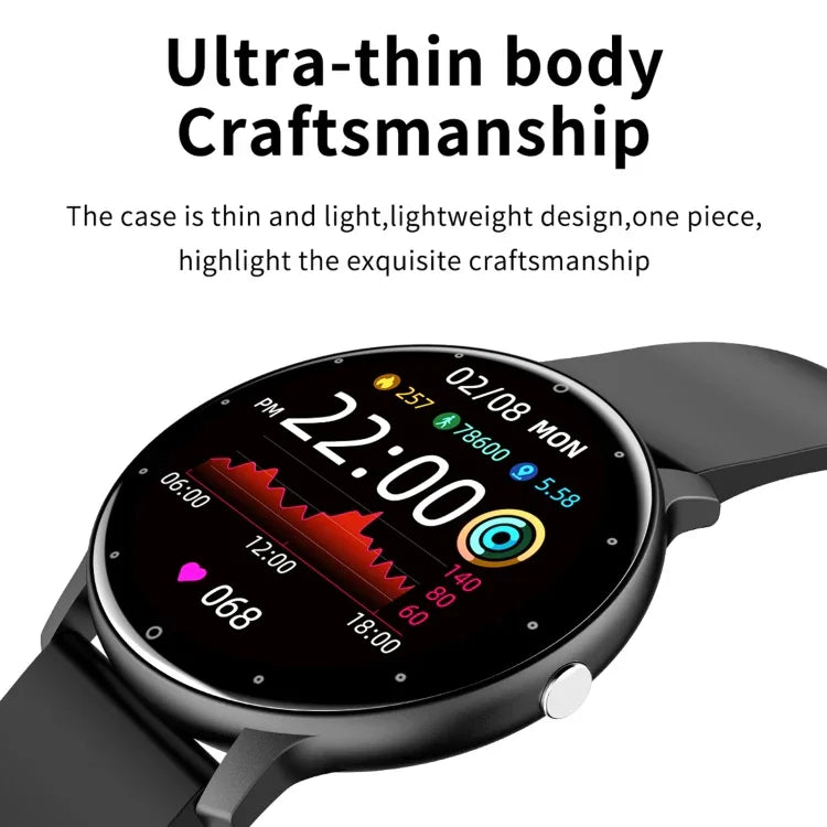 Đồng hồ thông minh ZL02 màn hình cảm ứng 1.28 inch chống nước IP67, Hỗ trợ theo dõi huyết áp / Theo dõi giấc ngủ / Theo dõi nhịp tim