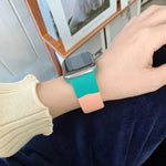 Dây đồng hồ thay thế silicone phối màu cho Apple Watch Series 6 & SE & 5 & 4 40mm / 3 & 2 & 1 38mm, Dành cho Apple Watch 40mm/38mm(Đen+Đỏ+Trắng), Dành cho Apple Watch 40mm/38mm(Đỏ+Trắng+Đen), Dành cho Apple Watch 40mm/38mm(Xanh nhạt+Xanh đậm+Vàng)