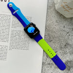 Dây đồng hồ thay thế silicone phối màu cho Apple Watch Series 6 & SE & 5 & 4 44mm / 3 & 2 & 1 42mm, Dành cho Apple Watch 44mm/42mm(Đen+Đỏ+Trắng), Dành cho Apple Watch 44mm/42mm(Xanh nhạt+Xanh đậm+Vàng)
