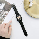 Dây đồng hồ thay thế da họa tiết Crazy Horse + họa tiết phẳng cho Apple Watch Series 6 & SE & 5 & 4 40mm / 3 & 2 & 1 38mm, Dành cho Apple Watch Series 7 41mm / 6 & SE & 5 & 4 40mm / 3 & 2 & 1 38mm