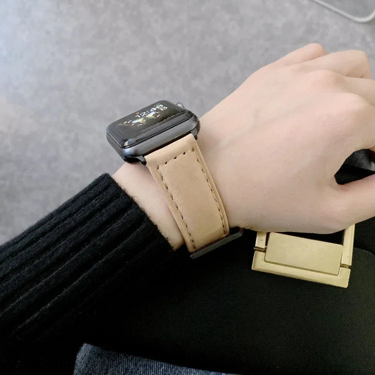 Dây đồng hồ thay thế da khóa đầu lớn cho Apple Watch Series 6 & SE & 5 & 4 40mm / 3 & 2 & 1 38mm, Dành cho Apple Watch Series 8&7 41mm / SE 2&6&SE&5&4 40mm / 3&2&1 38mm
