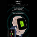 Đồng hồ thông minh DW35PRO màn hình màu 1.75 inch chống nước IPX7, Hỗ trợ trả lời & từ chối cuộc gọi Bluetooth / Theo dõi giấc ngủ / Theo dõi nhịp tim, Kiểu dáng: Dây thép, Dây thép (Vàng hồng), Dây thép (Xanh), Dây thép (Bạc), Dây thép (Đen)
