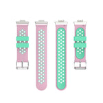 For Huawei Watch Fit 18mm Clasp Style Silicone Two-color Replacement Strap Watchband