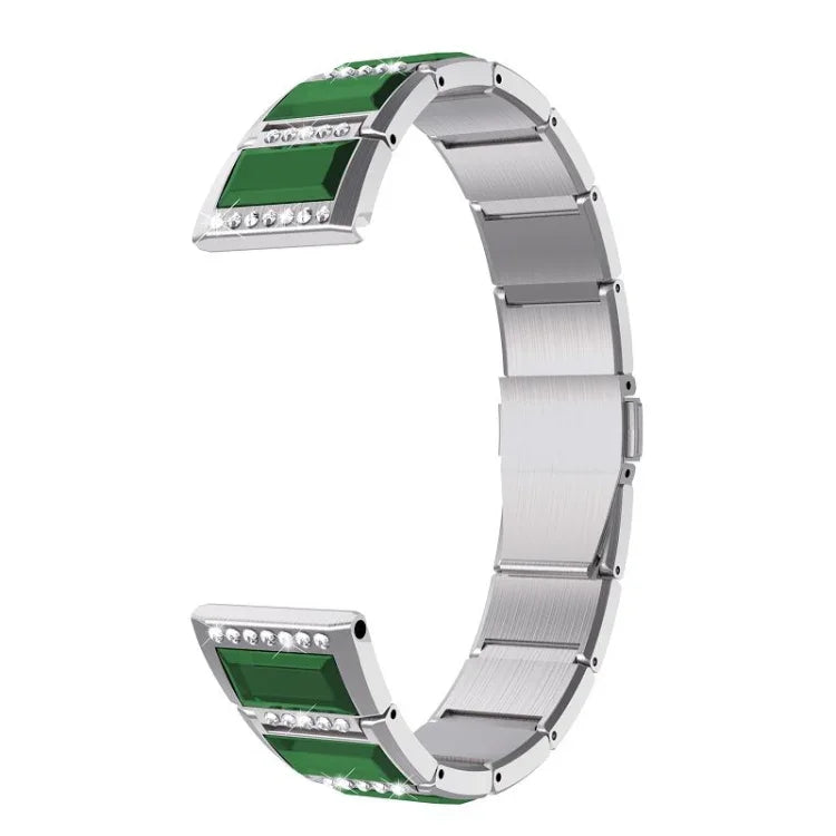 Dây đeo đồng hồ thay thế bằng thép không gỉ đính kim cương, cho Samsung Galaxy Watch 42mm, cho Samsung Galaxy Watch 46mm, cho Samsung Galaxy Watch 3 45mm, cho Samsung Galaxy Watch Active2 44mm / Watch Active2 40mm / Watch Active