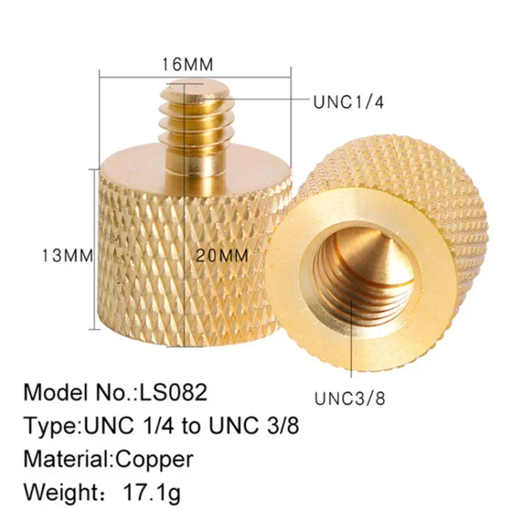 BEXIN LS082 2 Chiếc Vít Chuyển Đổi Ren Nữ 3/8 inch Sang Ren Nam 1/4 inch, LS082