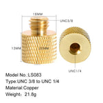 BEXIN LS083 2 chiếc ốc chuyển ren cái 1/4 inch sang ren đực 3/8 inch, LS083