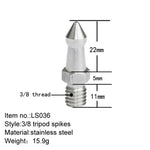 BEXIN LS036 2 Chiếc Vít Chân 3/8 inch Thép Không Gỉ Cho Chân Máy Ảnh SLR, LS036