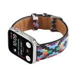 Dây đồng hồ da in họa tiết phong cách dân tộc cẩm thạch cho Apple Watch Series 6 & SE &, 5 & 4 44mm / 3 & 2 & 1 42mm, 5 & 4 40mm / 3 & 2 & 1 38mm