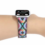 Dây đồng hồ da in họa tiết phong cách dân tộc cẩm thạch cho Apple Watch Series 6 & SE &, 5 & 4 44mm / 3 & 2 & 1 42mm, 5 & 4 40mm / 3 & 2 & 1 38mm