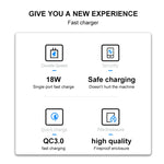 WK WP-U57 Sạc nhanh tối đa 18W QC3.0 + cáp dữ liệu USB sang Micro USB, phích cắm US, phích cắm EU