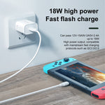 WK WP-U57 Sạc nhanh tối đa 18W QC3.0 + cáp dữ liệu USB sang 8 Pin, phích cắm US, phích cắm EU