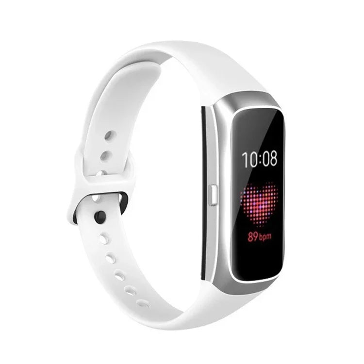 Dây đeo thay thế bằng silicone khóa thép màu đen cho Samsung Galaxy Fit SM-R370