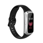 Dây đeo thay thế bằng silicone khóa thép màu đen cho Samsung Galaxy Fit SM-R370