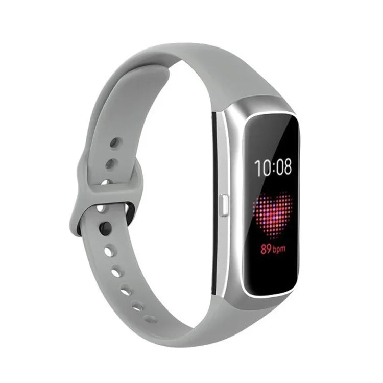 Dây đeo thay thế bằng silicone khóa thép màu đen cho Samsung Galaxy Fit SM-R370