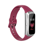 Dây đeo thay thế bằng silicone khóa thép màu đen cho Samsung Galaxy Fit SM-R370