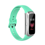 Dây đeo thay thế bằng silicone khóa thép màu đen cho Samsung Galaxy Fit SM-R370