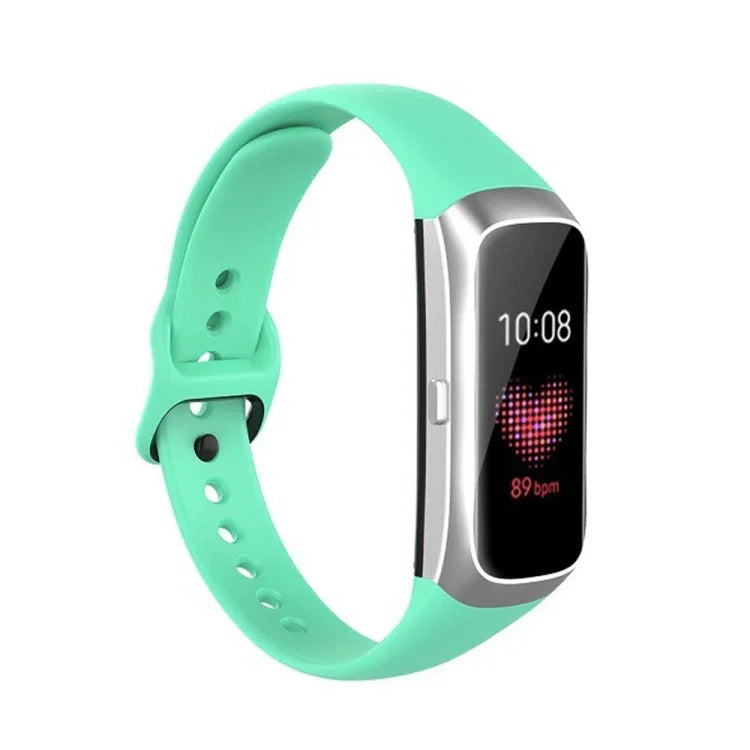 Dây đeo thay thế bằng silicone khóa thép màu đen cho Samsung Galaxy Fit SM-R370