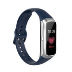 Dây đeo thay thế bằng silicone khóa thép màu đen cho Samsung Galaxy Fit SM-R370