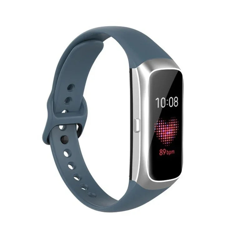 Dây đeo thay thế bằng silicone khóa thép màu đen cho Samsung Galaxy Fit SM-R370
