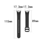 Dây đeo thay thế bằng silicone khóa thép màu đen cho Samsung Galaxy Fit SM-R370