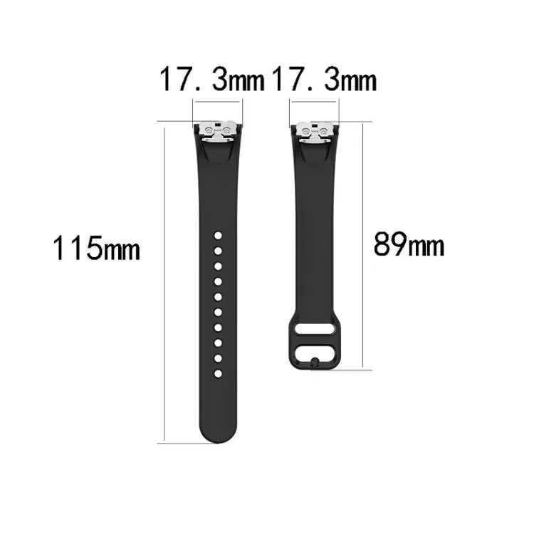 Dây đeo thay thế bằng silicone khóa thép màu đen cho Samsung Galaxy Fit SM-R370