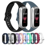 Dây đeo thay thế bằng silicone khóa thép màu đen cho Samsung Galaxy Fit SM-R370