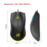 Chuột chơi game có dây cơ học HXSJ A883 7 phím 6400DPI ánh sáng RGB