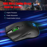 Chuột chơi game có dây cơ học HXSJ A883 7 phím 6400DPI ánh sáng RGB