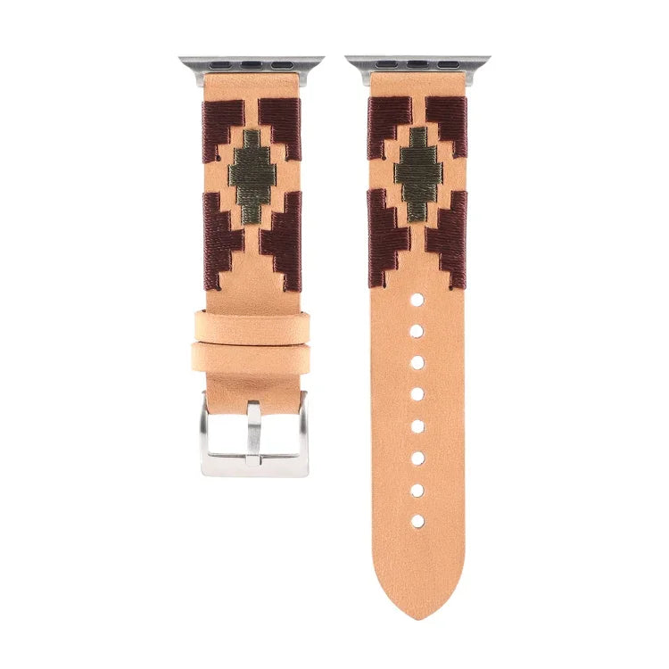 Dây da dệt tương phản, cho Apple Watch Ultra 49mm / Series 8&7 45mm / SE 2&6&SE&5&4 44mm / 3&2&1 42mm, cho Apple Watch Series 8&7 41mm / SE 2&6&SE&5&4 40mm / 3&2&1 38mm
