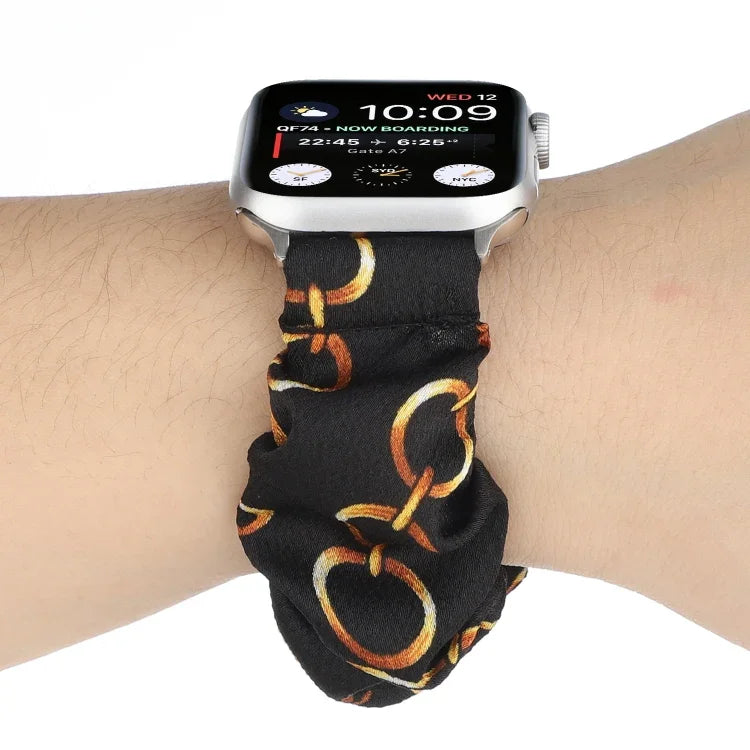 Dây đồng hồ thay thế kiểu vòng tóc vải cho Apple Watch Series 8&7 45mm / SE 2&6&SE&5&4 44mm / 3&2&1 42mm, Apple Watch Series 8&7 41mm / SE 2&6&SE&5&4 40mm / 3&2&1 38mm