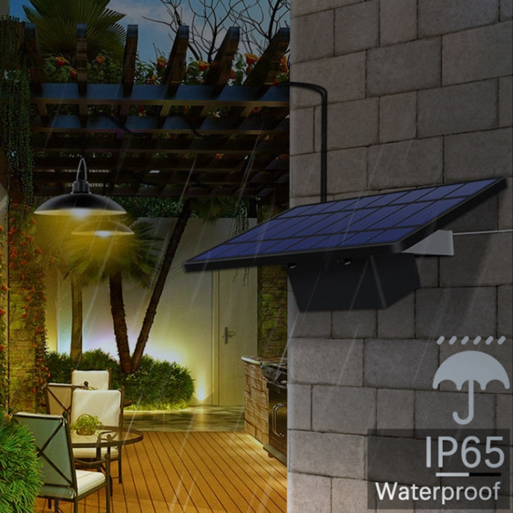 Đèn năng lượng mặt trời 2 trong 1 chiếu sáng cảnh quan sân, hành lang, đèn chùm retro 32 LED, ánh sáng trắng, ánh sáng ấm