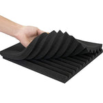 Bông cách âm phòng thu âm kiểu rãnh tam giác 30x30x2.5cm, 6 cái, 10 cái, 12 cái, 20 cái, 24 cái