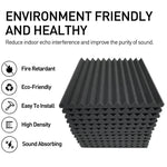 Bông cách âm phòng thu âm kiểu rãnh tam giác 30x30x2.5cm, 6 cái, 10 cái, 12 cái, 20 cái, 24 cái