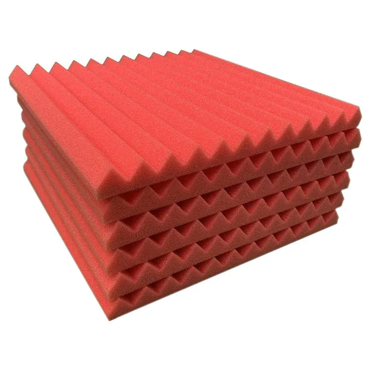 Bông cách âm phòng thu âm kiểu rãnh tam giác 30x30x2.5cm, 6 cái, 10 cái, 12 cái, 20 cái, 24 cái