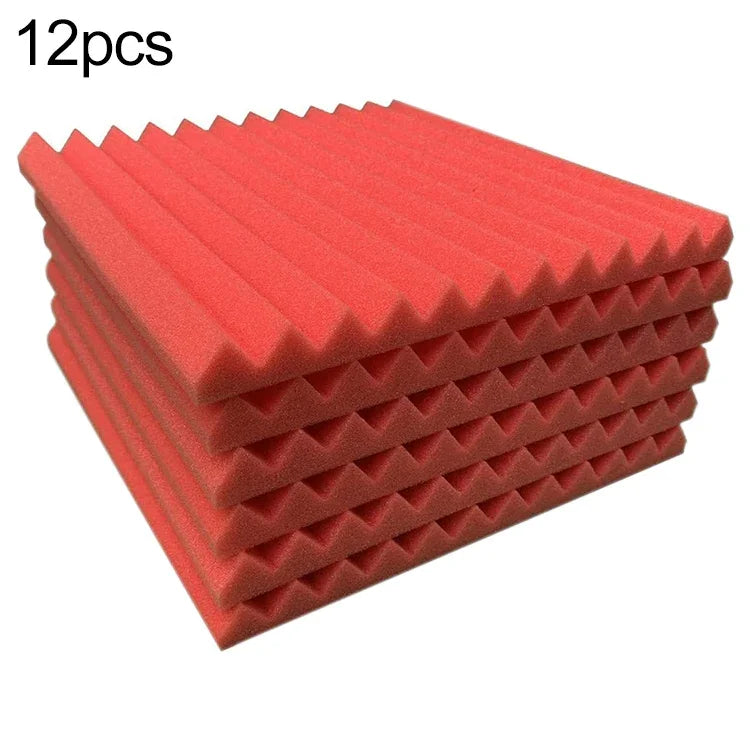 Bông cách âm phòng thu âm kiểu rãnh tam giác 30x30x2.5cm, 6 cái, 10 cái, 12 cái, 20 cái, 24 cái