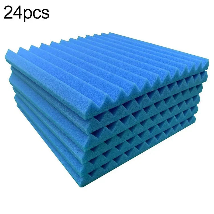 Bông cách âm phòng thu âm kiểu rãnh tam giác 30x30x2.5cm, 6 cái, 10 cái, 12 cái, 20 cái, 24 cái