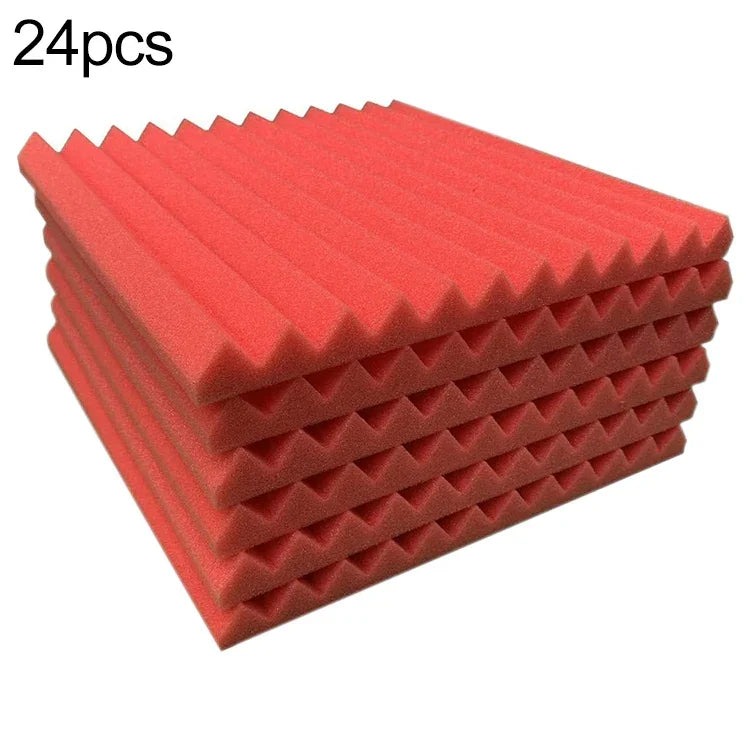 Bông cách âm phòng thu âm kiểu rãnh tam giác 30x30x2.5cm, 6 cái, 10 cái, 12 cái, 20 cái, 24 cái