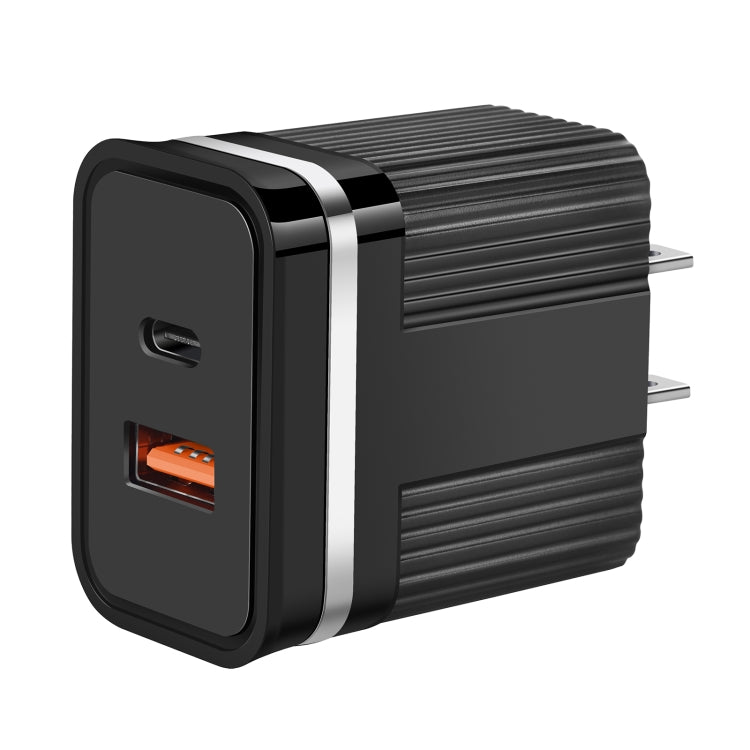 RSY Bộ sạc du lịch nhanh 2 cổng USB + USB-C / Type-C, phích cắm US, phích cắm EU