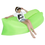 Sofa hơi nước lười ngoài trời di động, giường hơi cỏ bãi biển, kích thước: 200 x 70cm, màu tím, màu cam, màu xanh da trời, màu đen, màu xanh lá, màu hồng, màu đỏ hoa hồng, màu xanh lam sapphire