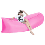 Sofa hơi nước lười ngoài trời di động, giường hơi cỏ bãi biển, kích thước: 200 x 70cm, màu tím, màu cam, màu xanh da trời, màu đen, màu xanh lá, màu hồng, màu đỏ hoa hồng, màu xanh lam sapphire