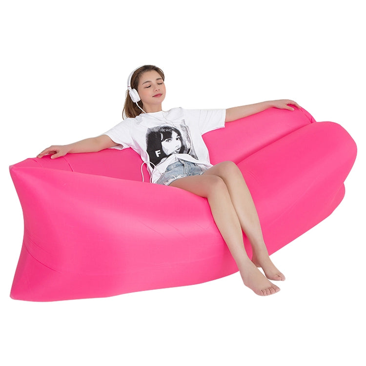 Sofa hơi nước lười ngoài trời di động, giường hơi cỏ bãi biển, kích thước: 200 x 70cm, màu tím, màu cam, màu xanh da trời, màu đen, màu xanh lá, màu hồng, màu đỏ hoa hồng, màu xanh lam sapphire